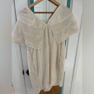 Old Navy Cream Ruffled Sailor Collar Blouse Dress